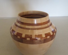 This segmented hollow form won a turning of the month certificate for Chris Withall